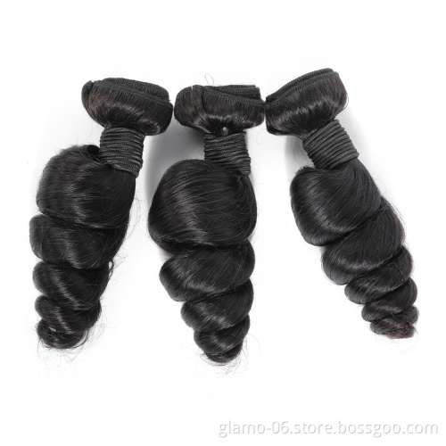 By Hair Bundles Raw Virgin Cuticle Aligned Hair, Human Hair Weave Bundle, Wholesale Double Drawn 10A Virgin Hair